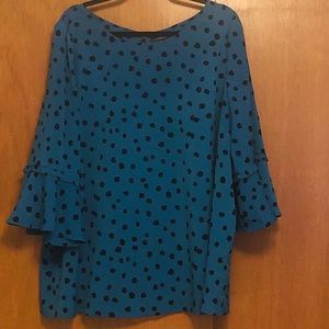 Size 22 Blue and Black Adorable Blouse